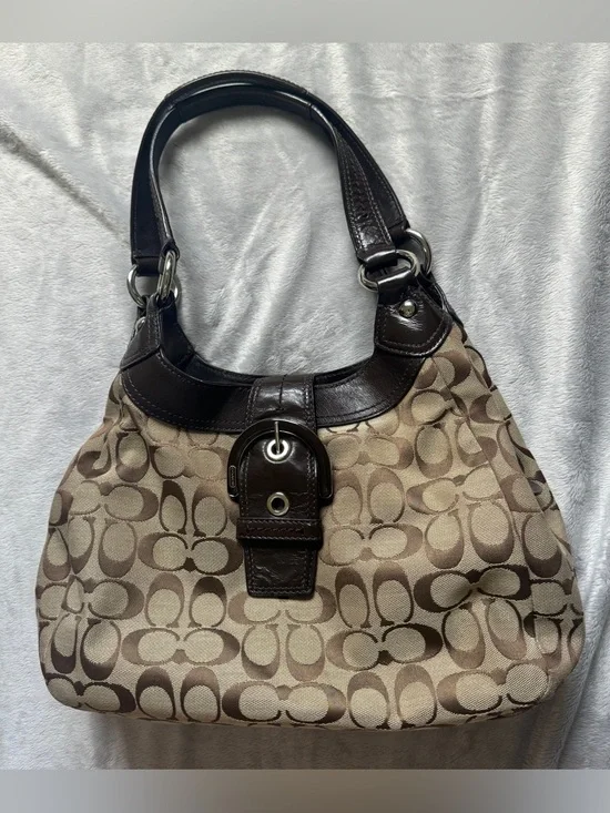 Coach Signature Soho Lynn Hobo Bag - Picture 1 of 16